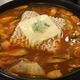 budae jjigae in hot pot